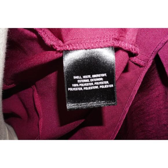 Anthropologie Moulinette Soeurs Burgundy Satin Wrap Blouse – Deep V Long Sleeve - Picture 12 of 14